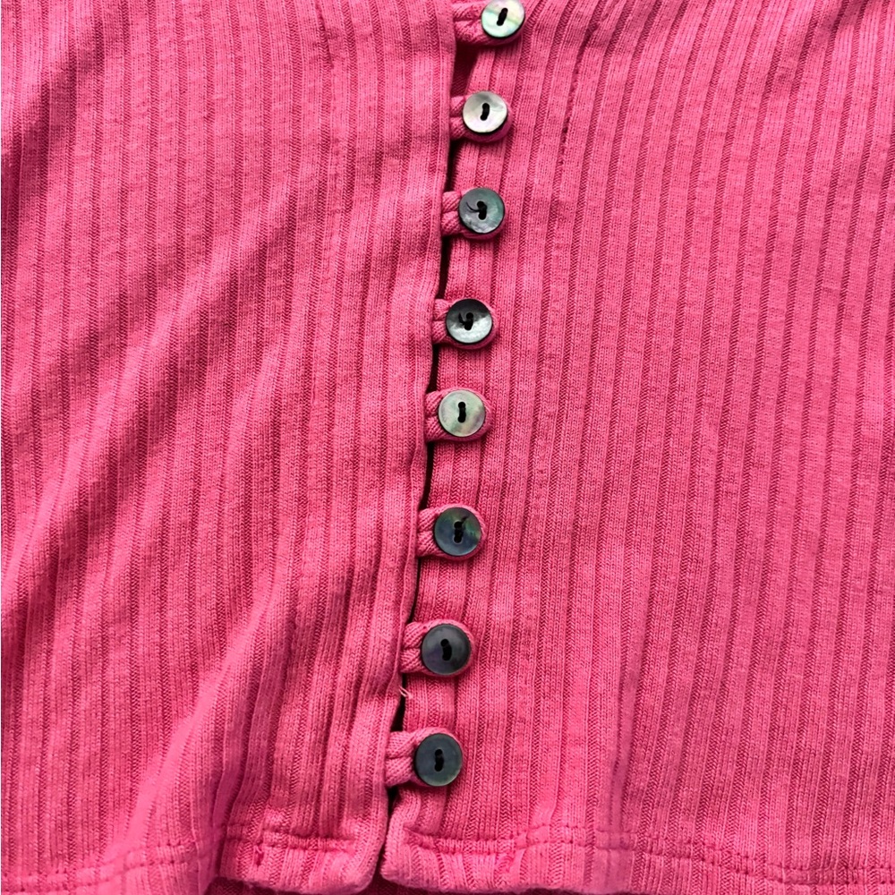 Reformation Button Front Crop Top - image 5